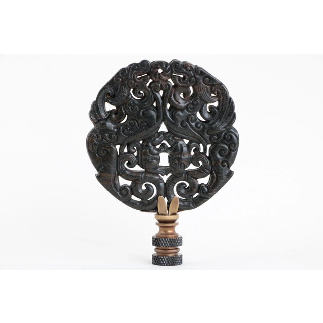 Chinese Chinese Carved Stone Lamp Finial For Sale - Image 3 of 4