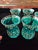 Vintage Mid Century Set Six Aquamarine Moser Glasses For Sale In Boston - Image 6 of 11