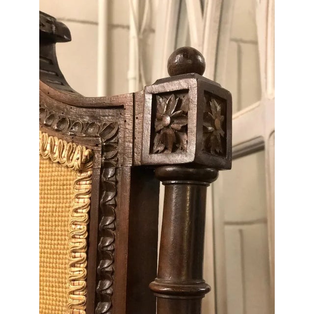 Late 19th Century French Louis XVI Carved Oak Fireplace Screen For Sale - Image 5 of 7