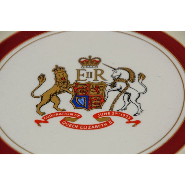 Coronation Plate Queen Elizabeth II June 2nd 1953 Burleigh Ware Burslem England For Sale In Palm Springs - Image 6 of 13