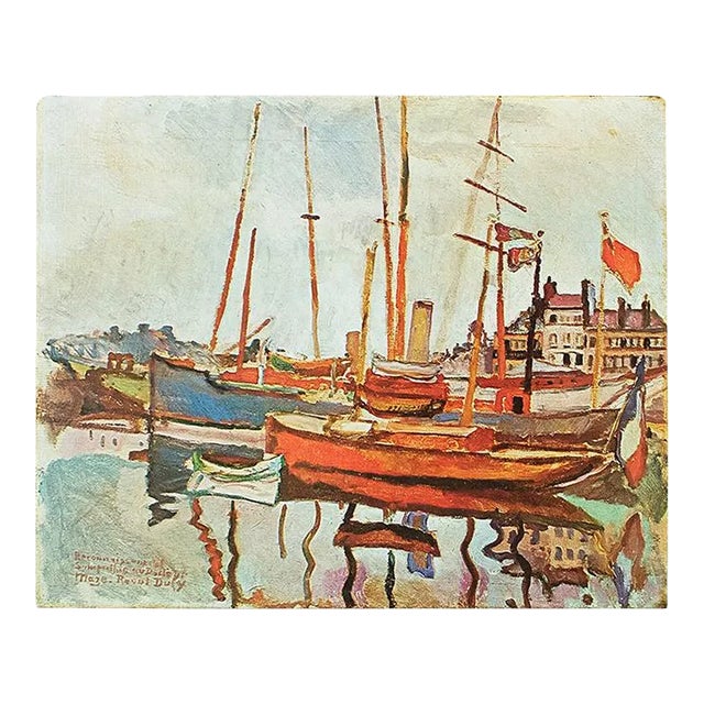 1970 After Raoul Dufy "Le Port Du Havre", Full-Color Parisian Print For Sale