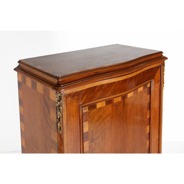 Antique Wooden Cabinet with Inlay and Bronze Decorations, France, 1860 For Sale - Image 11 of 14
