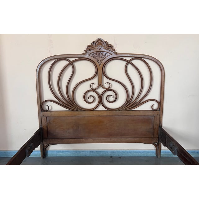 1900 - 1909 Austrian Bentwood Queen Sized Bed by Jacob & Josef Kohn, 1900 For Sale - Image 5 of 8