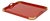 Mid-Century Modern Rectangular Red Lacquered Tray with Brass Corners from Rue Royale, 1960/70 For Sale
