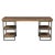 Brown Reclaimed Wood & Iron Shelf Desk For Sale - Image 8 of 8
