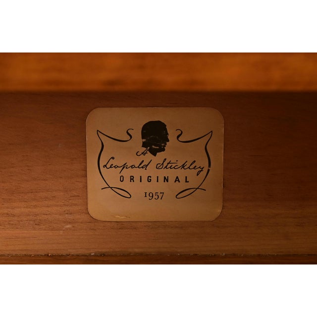 L. & J. G. Stickley Georgian Solid Cherry Wood Eight-Drawer Highboy Dresser, 1957 For Sale - Image 10 of 15