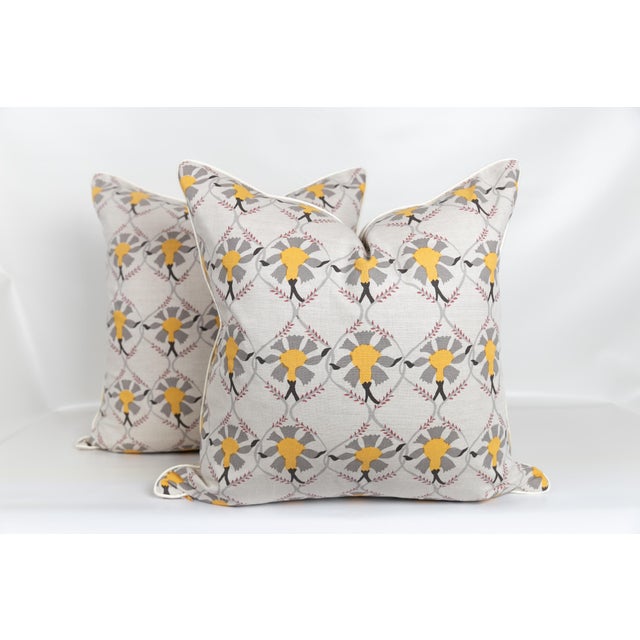 2020s Designer Mally Skok Samode Pillow Covers 22x22 - a Pair For Sale - Image 5 of 5