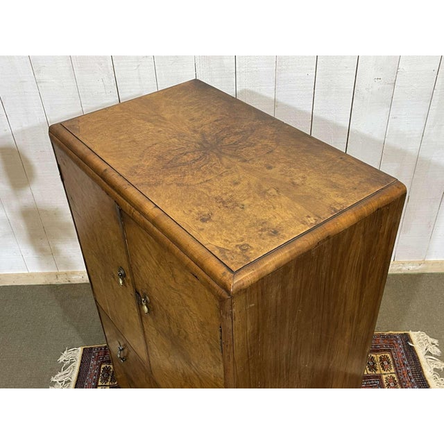 Art Deco English Sideboard in Burr Walnut, 1950s For Sale - Image 15 of 18