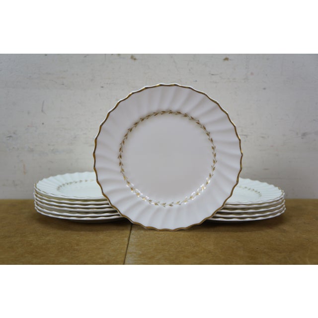 Mid 20th Century Mid 20th Century English Royal Doulton Adrian H4816 Bread Salad Dinner Service Plates - 36pcs For Sale - Image 5 of 11