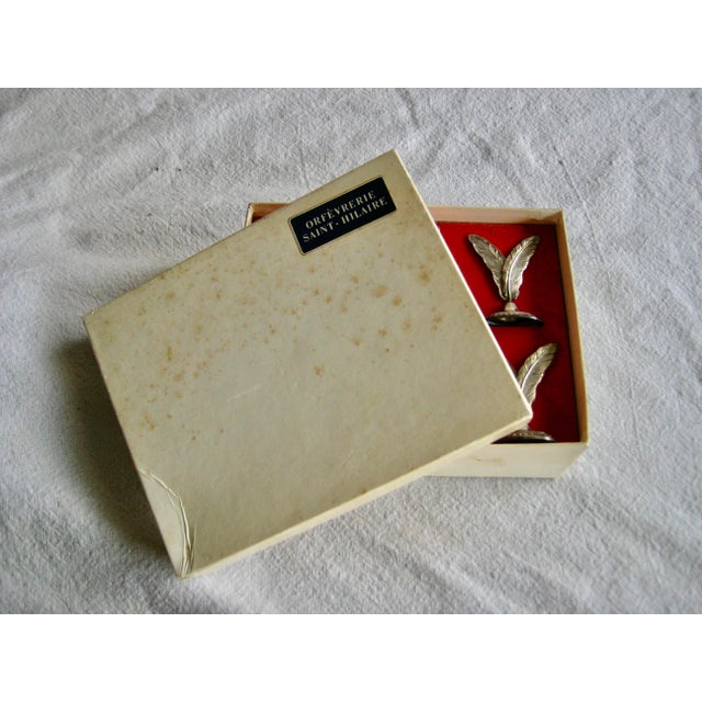 Mid 19th Century French Silverplate Table Name Holders- Set of 6 For Sale - Image 10 of 10