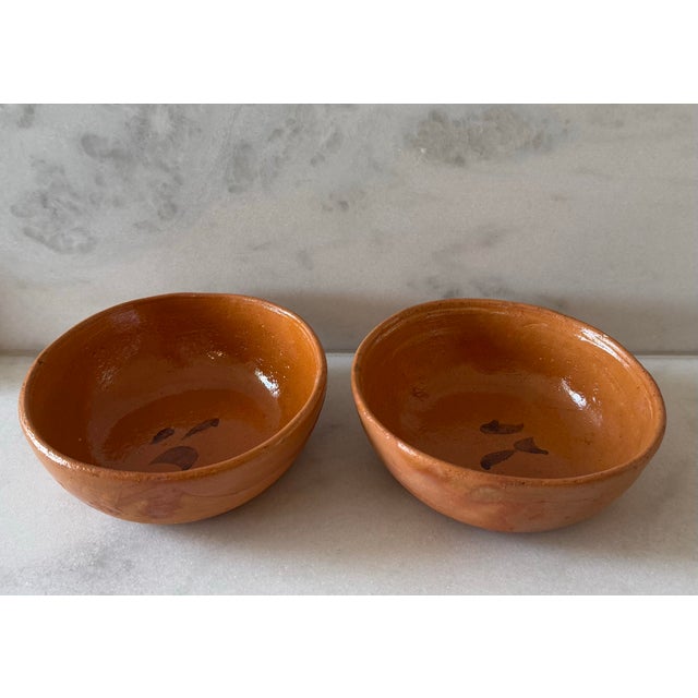 Early 20th Century Set of 4 Vintage Mexican Pottery Clay Bowls For Sale - Image 5 of 11