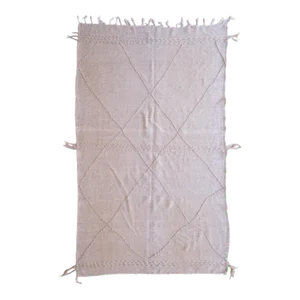 2020's Moroccan Contemporary Beige Kilim Zanafi Rug - 10.1 X 5.97 Ft
