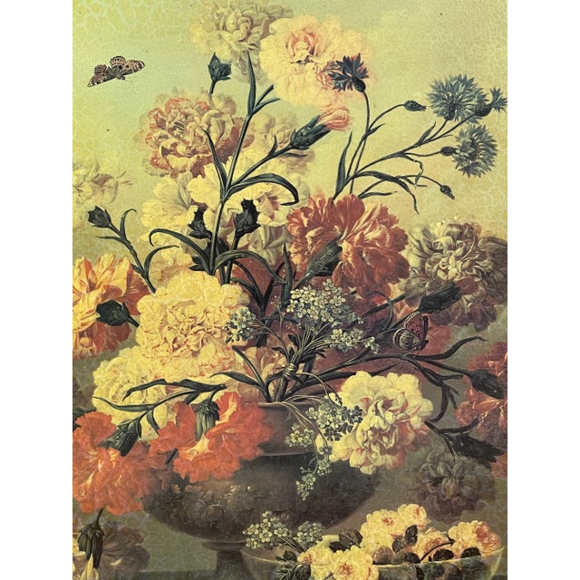 Early 20th Century Victorian Baroque Floral Gold Framed Painting For Sale - Image 5 of 13
