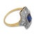 Edwardian Style 1.40 Carat Sapphire Diamond 18k Yellow Gold Ring, Size 7 For Sale - Image 4 of 6