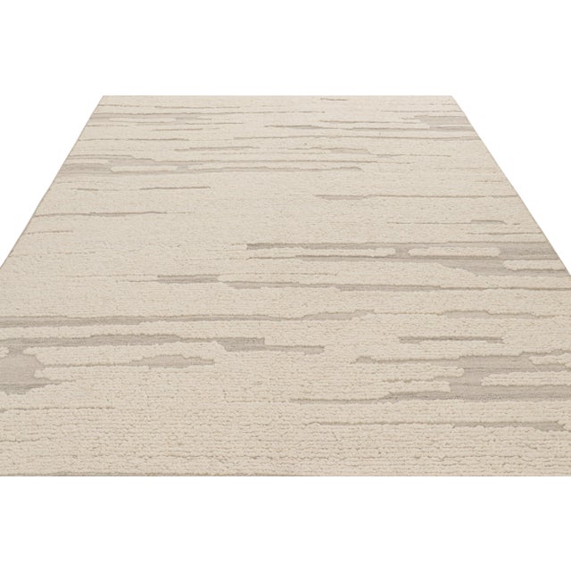 Not Yet Made - Made To Order Rug & Kilim’s Textural Kilim in White Abstract High-Low Patterns - 8x10 For Sale - Image 5 of 7