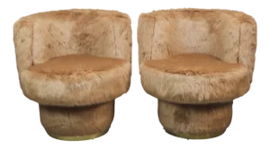 Plush Pop Armchairs, Set of 2