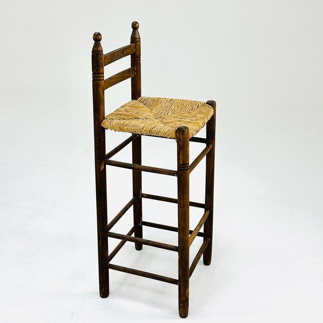 Gold Mid-Century Italian Wicker Bar Stools, 1960s For Sale - Image 8 of 11