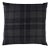 Schumacher Montana Wool Plaid 22" Pillow In Oxford Grey For Sale
