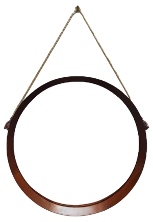 Teak Wall Mirror attributed to Östen Kristiansson for Luxus, Swedish, 1960s