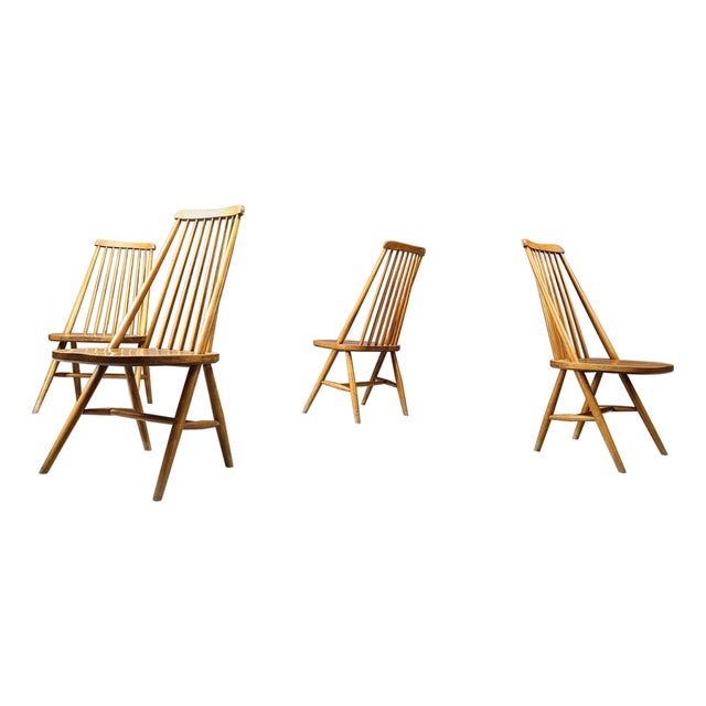 Mid-Century Scandinavian Dining Chairs, 1960s, Set of 4 For Sale