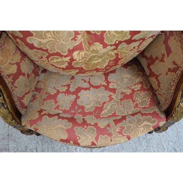 Pair of Louis XV Style Carved Bergere Wing Chairs For Sale - Image 18 of 18