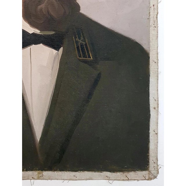 Antique Oil Portrait Painting, Ukrainian Artist Soroka, Male Figure 80-60 For Sale - Image 6 of 6