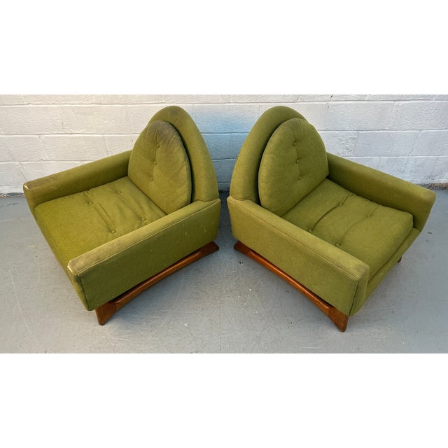 Adrian Pearsall Striking Mid-Century Modern Lounge Chairs Attributed to Kroehler For Sale - Image 4 of 10