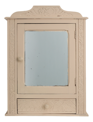 Art Deco French Shaving Cabinet in Wood with Mirror, 1930s