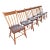 Mid 1800's Hardwood Plank Bottom Primitive Farmhouse Chairs - A Set of Six For Sale