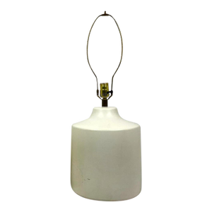 1960s Large Mid-Century Modern Danish White Glazed Ceramic Table Lamp by Lotte and Gunnar Bostlund