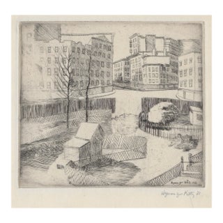 1931 Hyman Katz New York Etching For Sale