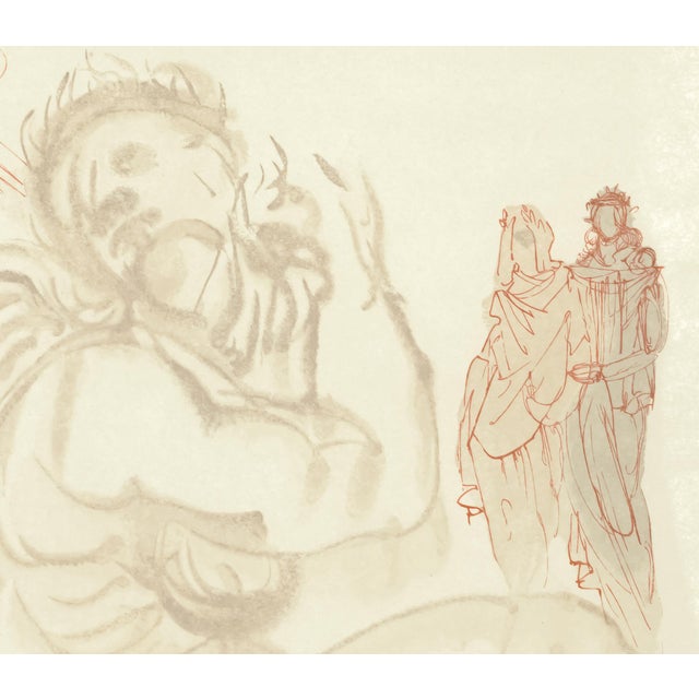 Salvador Dalí 1963 Dalí Divine Comedy Engraving Purgatoire Chant 19 "La Sirène Des Rêves" (The Dream Siren) For Sale - Image 4 of 9