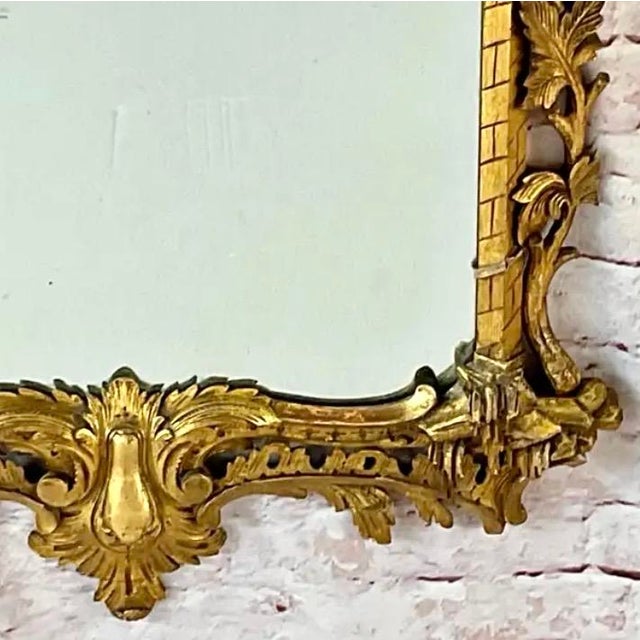 Chinese Chippendale Style Giltwood Mirror With Hoho Birds For Sale - Image 10 of 17