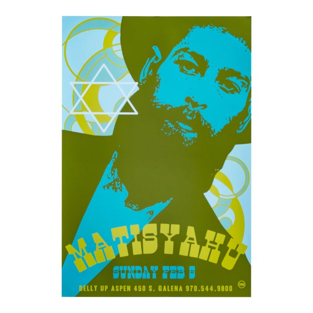 2006 American Concert Poster, Matisyahu (Green Background) For Sale