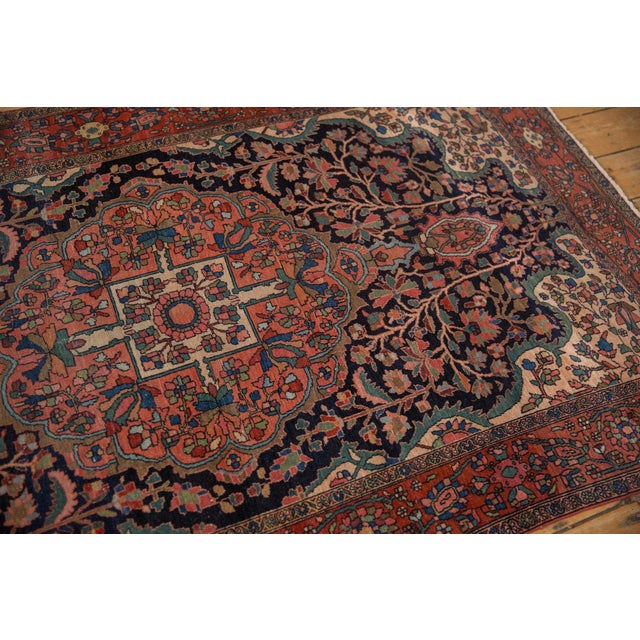 1920s Antique Persian Farahan Sarouk Roundel Medallion Wool Rug For Sale - Image 12 of 14