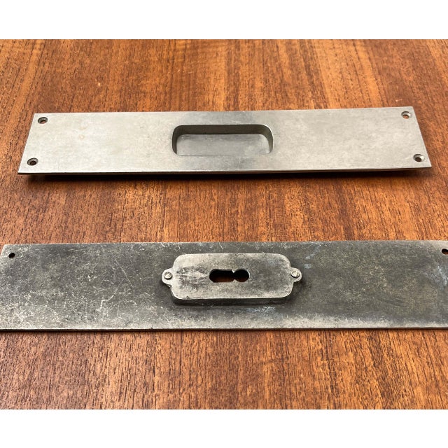 Minimalist Sliding Door Mounting Handles, Germany, 1920s, Set of 2 For Sale - Image 9 of 12