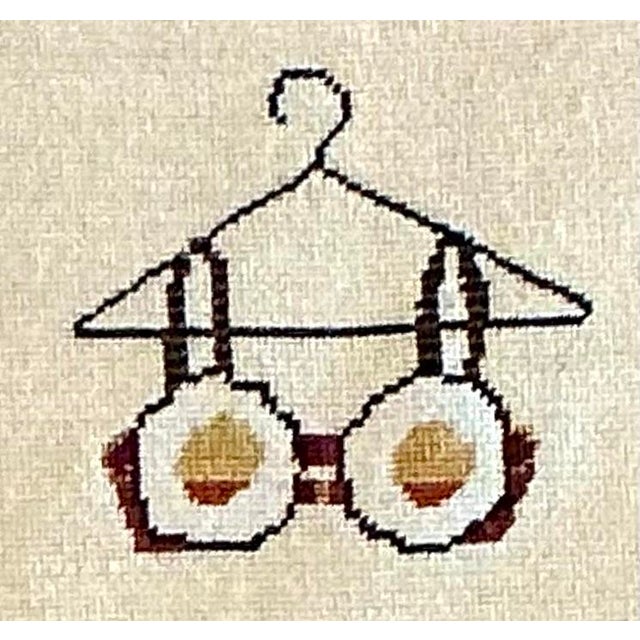 Gold Vintage Original Needlepoint Swimsuit For Sale - Image 8 of 12