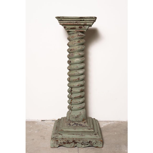 Antique French Barley Twist Display Pedestal For Sale - Image 4 of 13