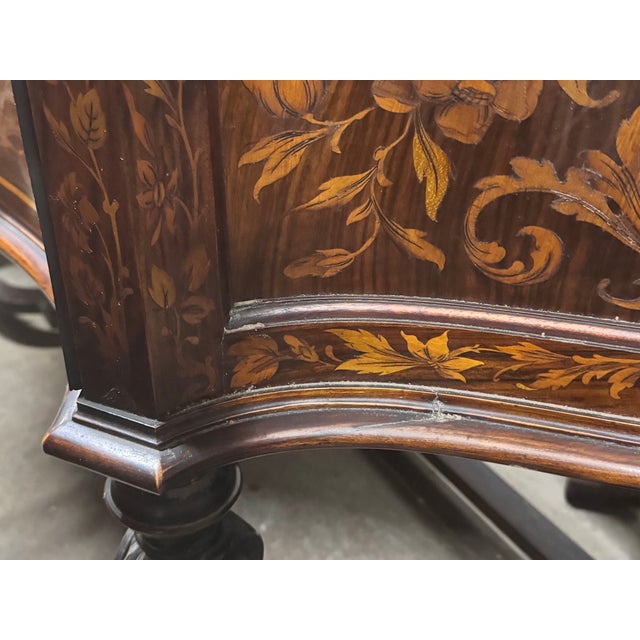 Dutch Style Marble Top Marquetry Server For Sale In New York - Image 6 of 6