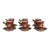 Baroque Versace Medusa Red Espresso Cups and Saucers - Set of 6 For Sale