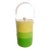 Vintage 3 Color Yellow Green Vinyl Tall Lucite Handle Ice Bucket For Sale