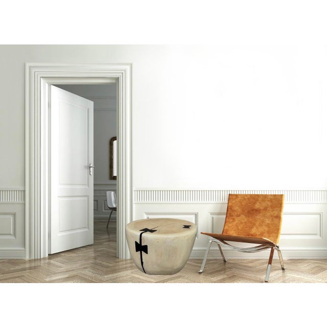 Mid-Century Ivory Cedar Table by Artist Daniel Pollock, 15” H X 22” D For Sale - Image 12 of 12