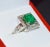 Green Certified Natural 4.7CTS VS G Diamond Emerald 950 Solid Platinum Ring, size 5.25 For Sale - Image 8 of 11