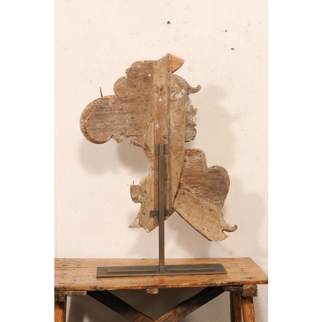 Brass Italian 18th C. Scrolled Fragment on Stand For Sale - Image 8 of 10