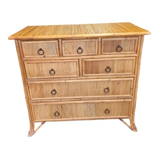 Baker Furniture Milling Road Rattan Chest For Sale