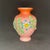 Antique Victorian Pink Satin Art Glass Vase Coralene Floral Bee Butterfly 6” For Sale - Image 4 of 10