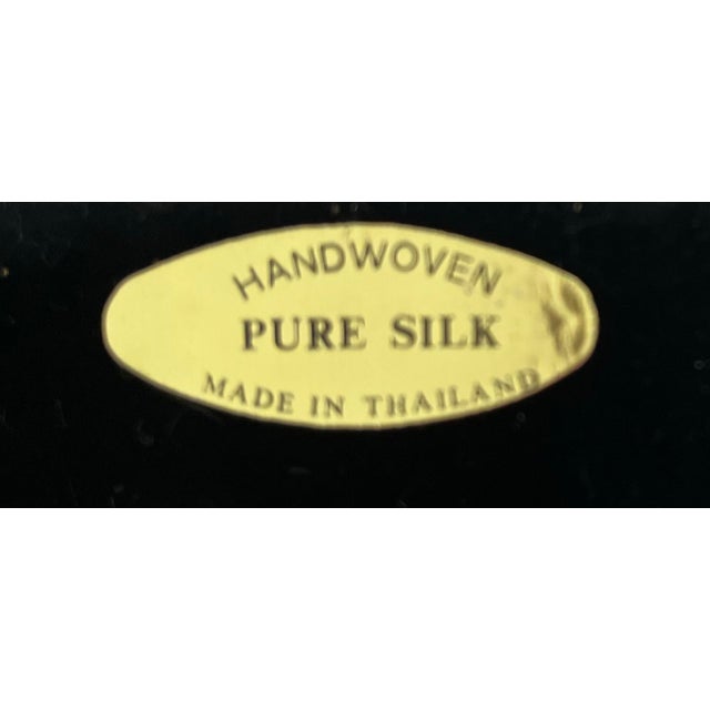 Tangerine Late 20th Century Hand Woven Thai Silk Colorful Butterfly Trinket Jewelry Box. For Sale - Image 8 of 12