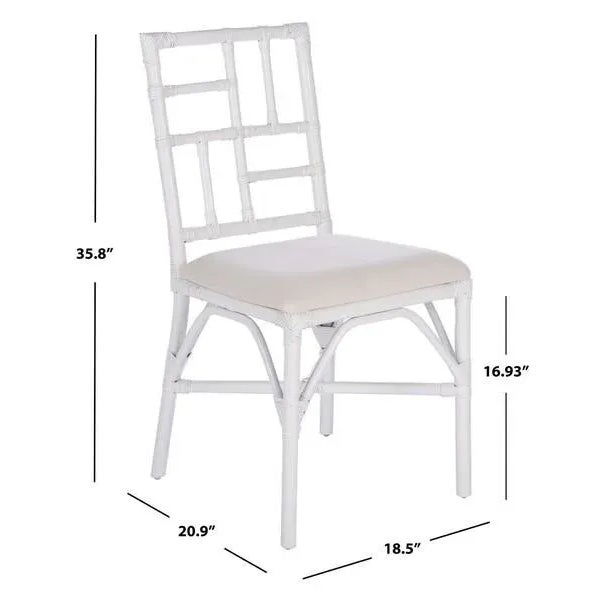 Christine Accent Chair with Cushion - White, Set of 2 For Sale In Philadelphia - Image 6 of 11