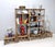 Made in Italy by Vivai del Sud, 1970s. The bookcase features a bamboo frame and smoked glass shelves. This set includes 4...