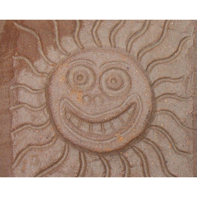Mark Bulwinkle Studio Pottery Sun Tile For Sale - Image 4 of 7